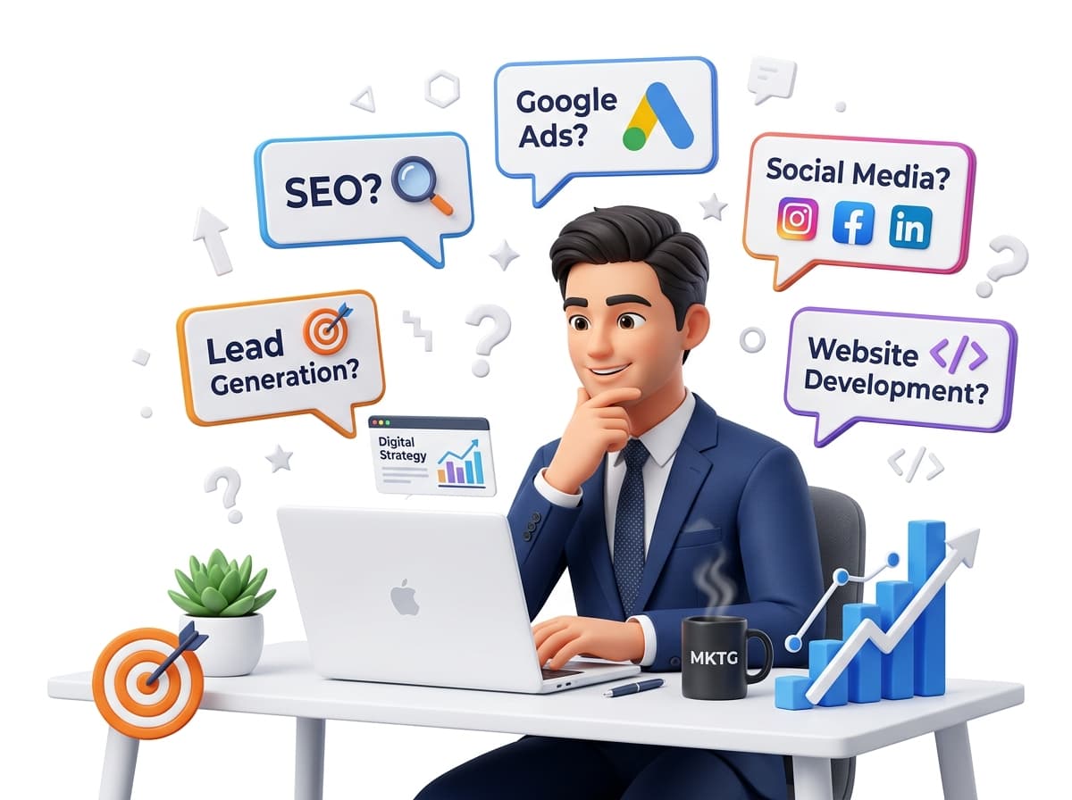 Digital Marketing Services Illustration