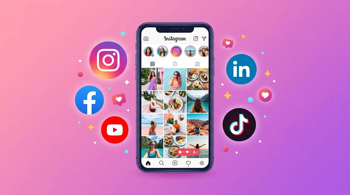 Social Media Marketing Illustration